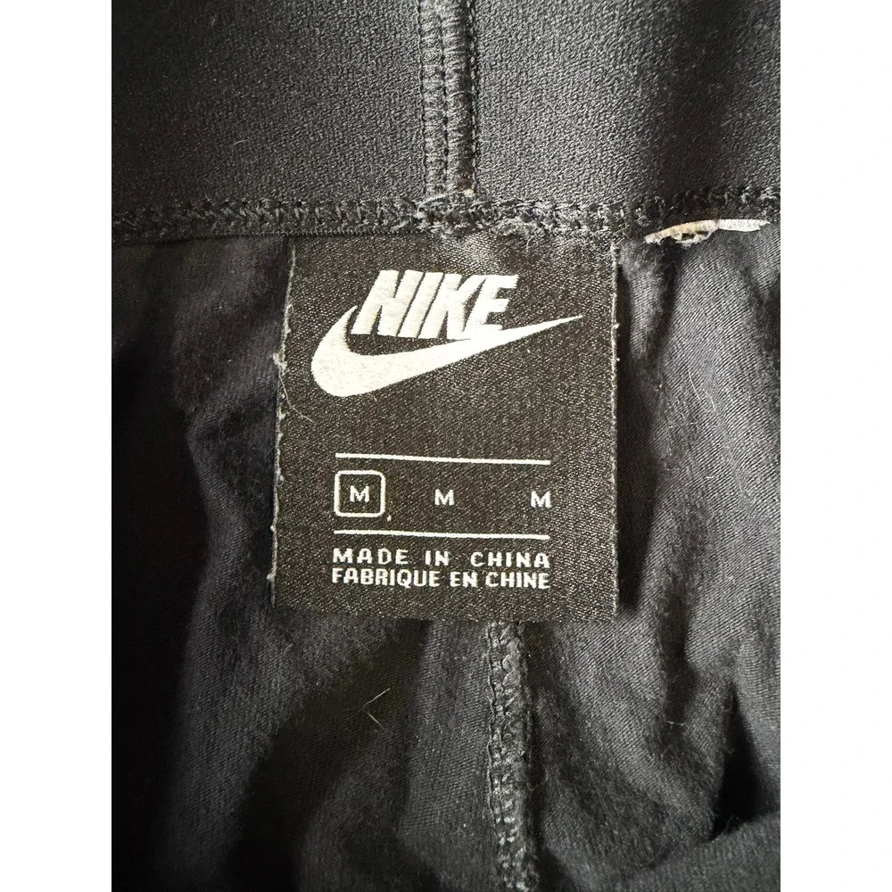 Nike Girls‎ Black Big Swoosh Logo Leggings Tights Size Medium M Activewear